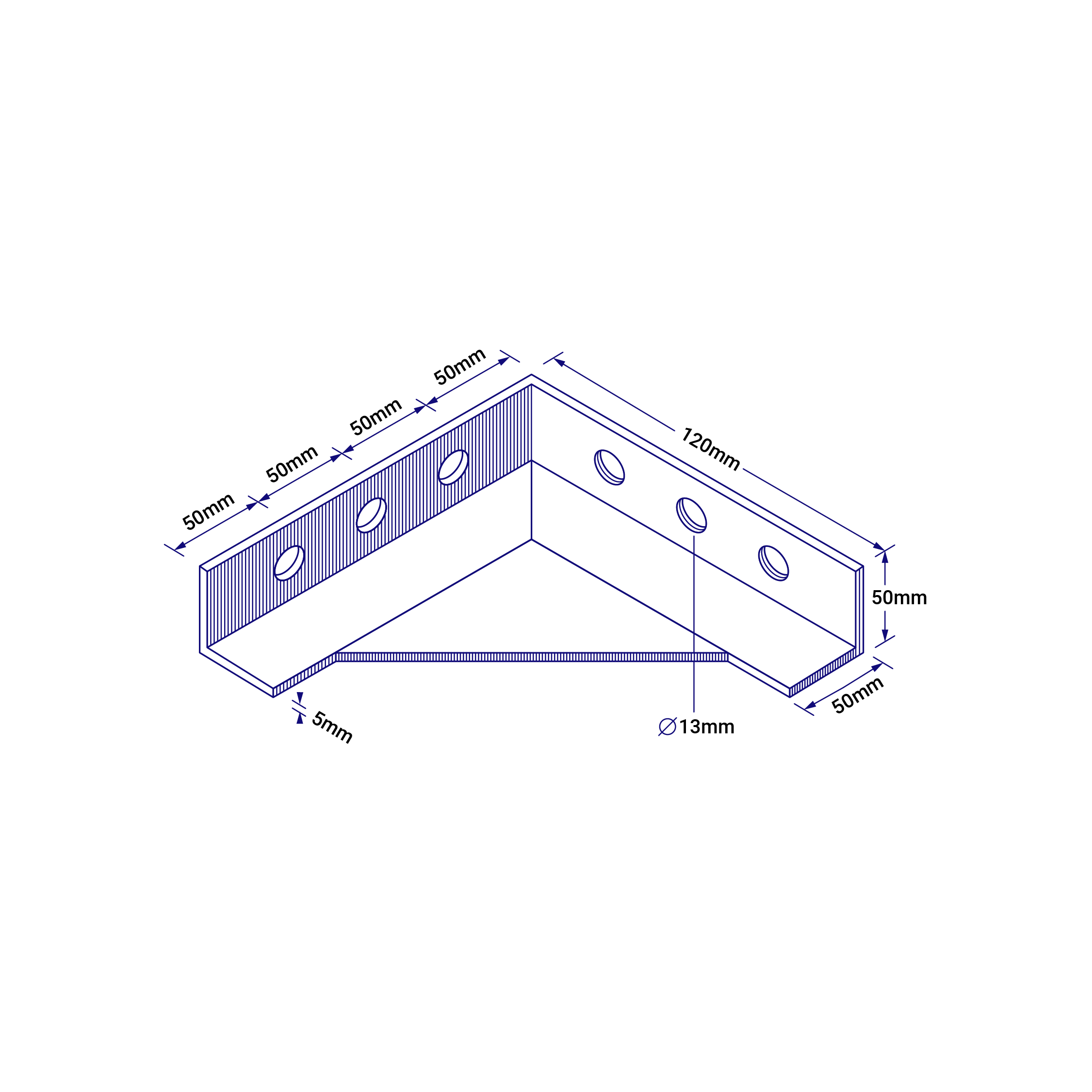 Shipping Container Gallows Bracket dimensions drawing