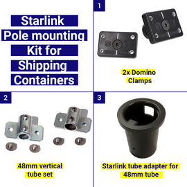 Starlink pole mounting kit for shipping containers kit