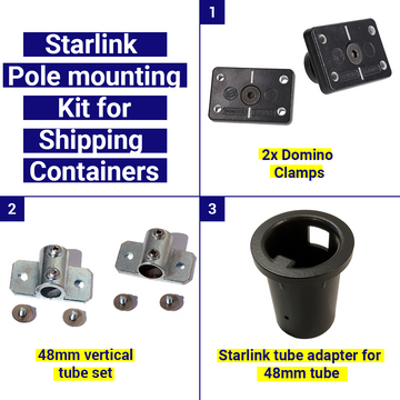 Starlink pole mounting kit for shipping containers kit