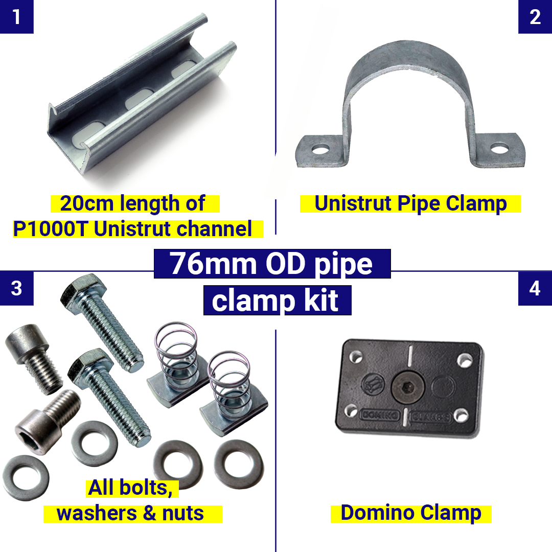 Unistrut Pipe Clamp Assembly G: 76mm OD