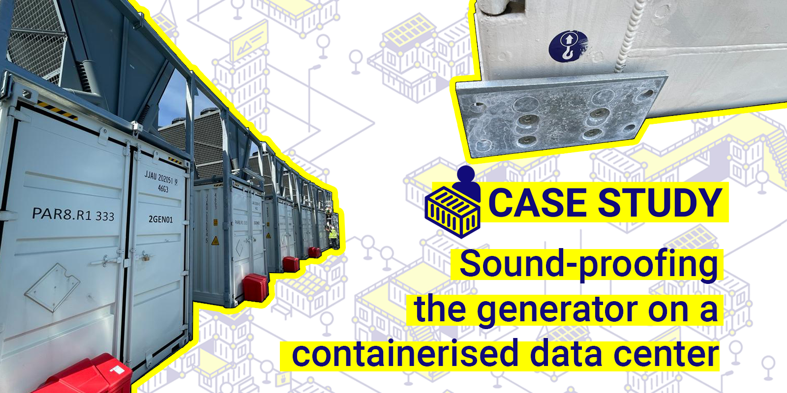 Sound-proofing the generator on a containerised data center