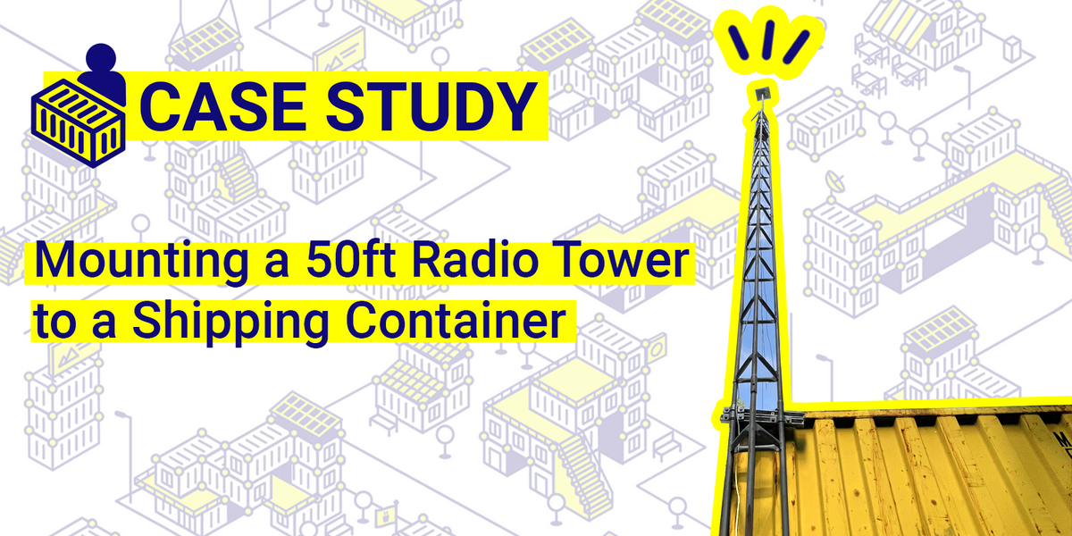 Shipping Containger Rope Tower Building a Roof Between Two Shipping Containers
