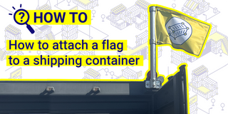 How to attach a flag to a shipping container