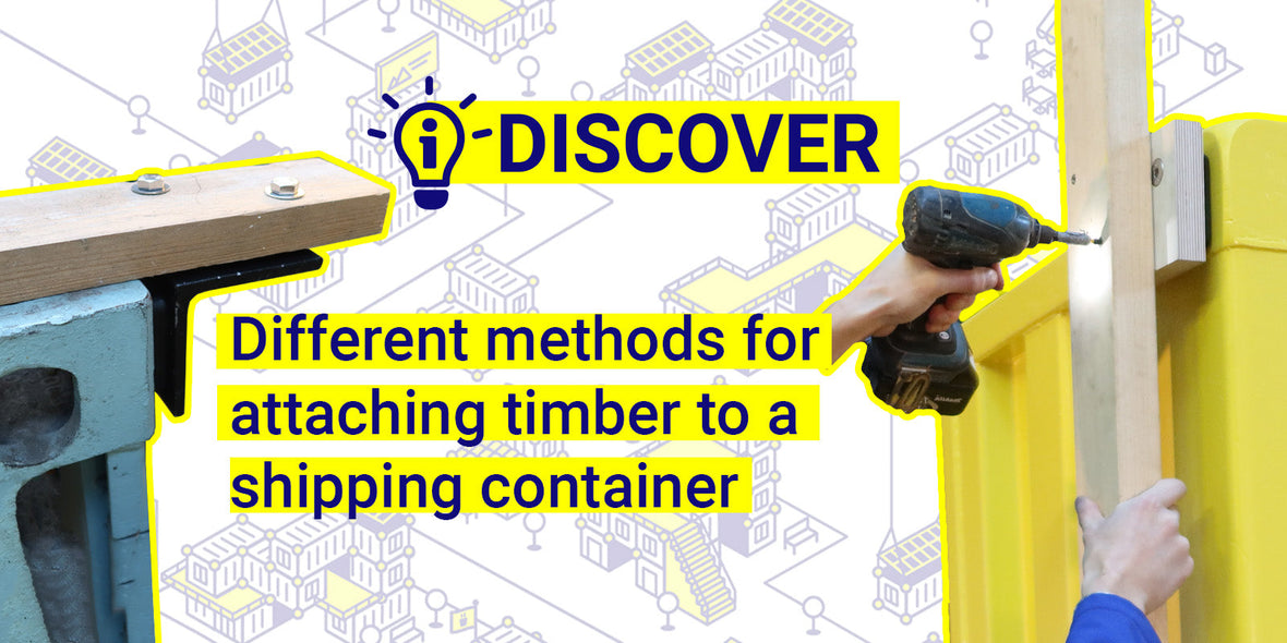 How to attach wood to a shipping container