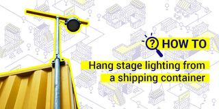 How to hang stage lighting from a shipping container