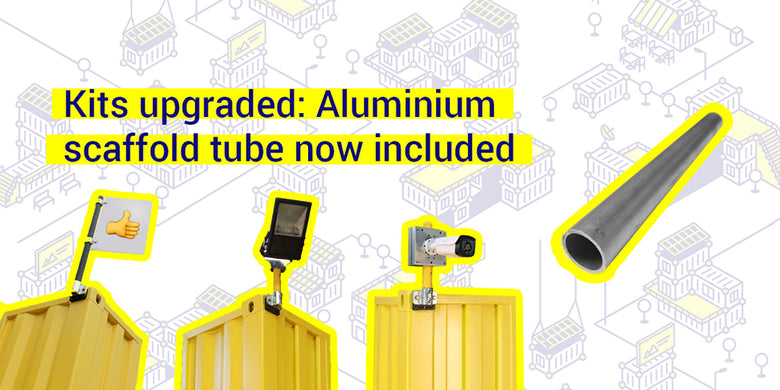 Kits upgraded: Aluminium scaffold tube now included