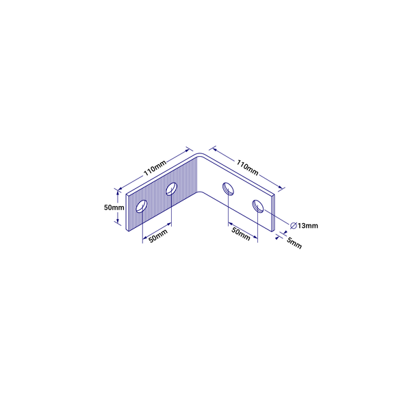 Shipping Container Bent Bracket dimensions drawing