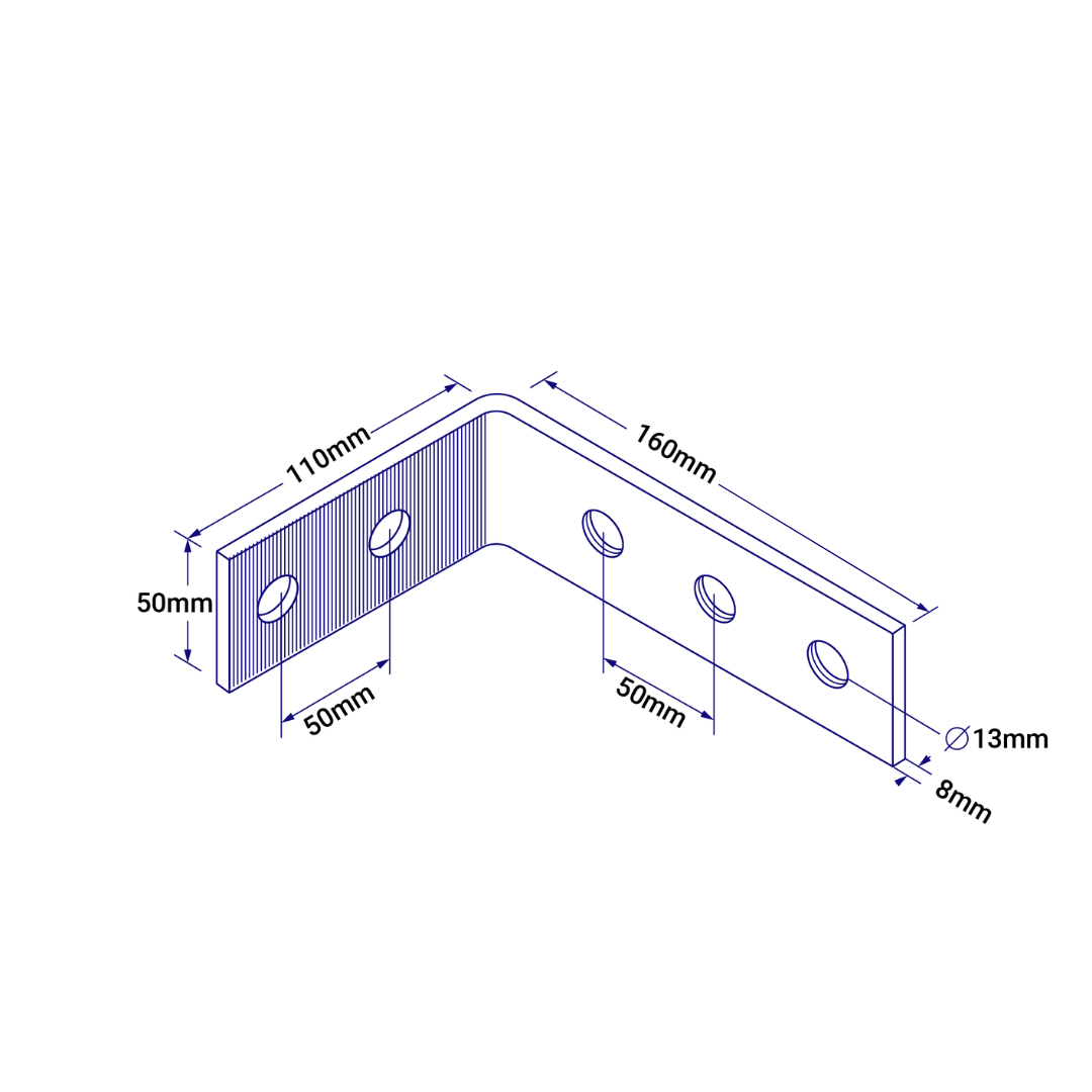 Framing Bracket Drawing with measurements