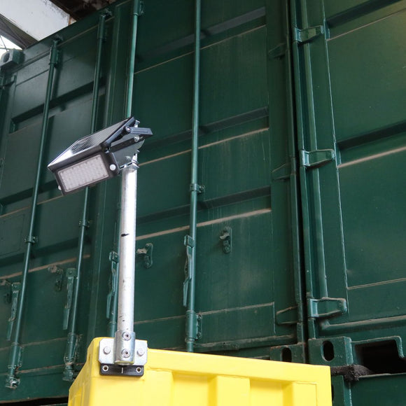 Universal floodlight bracket Installed