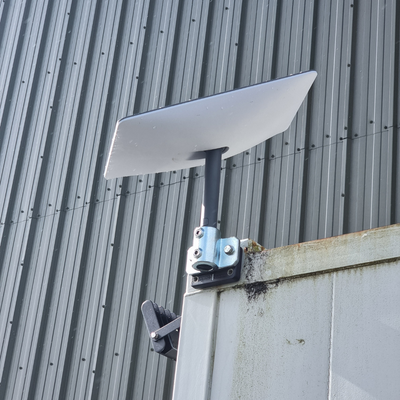 Starlink Kit attached to a shipping container