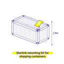 Shipping container starlink mounting kit for shipping containers up to 2.5m from the ground
