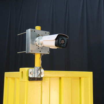 Universal CCTV Bracket on a shipping container