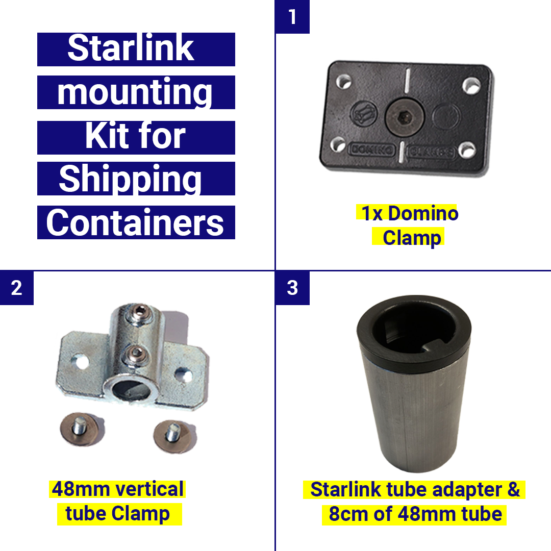 Starlink mounting kit for shipping containers