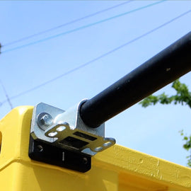 Base Flange tube clamp 48mm with kickplate  with horizontal tube attached 