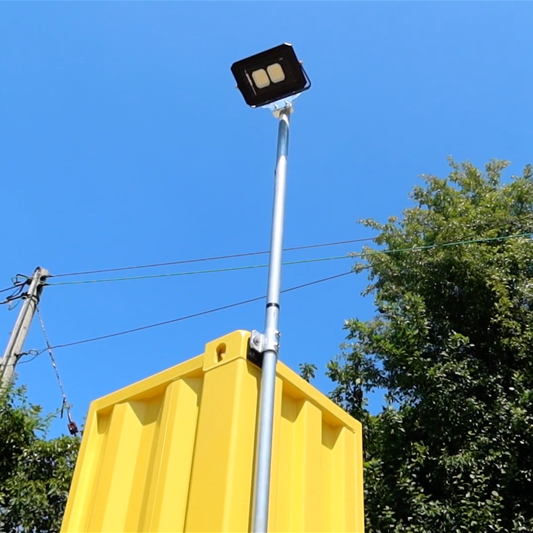 Securely attach Flood Lights using Domino Clamps Shipping Container Flood Light Kit