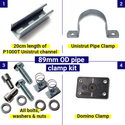 Unistrut-Rohrschellen-Baugruppe H: 89mm OD