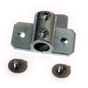 A single 42mm unbored tube clamp, with screws and washers for attaching bolting to a domino clamp