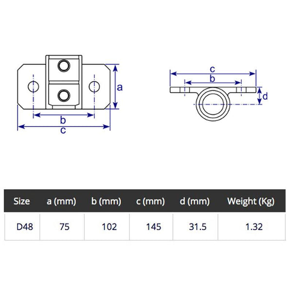 48mm Tube Clamp Set for long vertical scaffold tube technical specifications