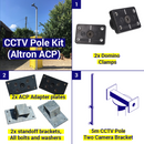 Shipping Container CCTV kit, 5m pole, 2 camera brackets